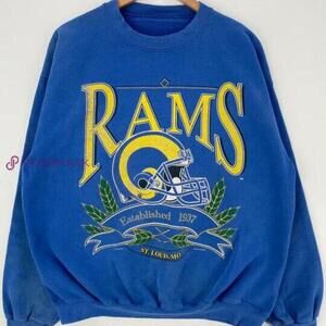 St Louis Rams Football Logo 1937 Royal Color Sweatshirt Yvettecolon111